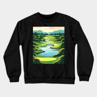 Golf Course Panorama , Sports Crewneck Sweatshirt